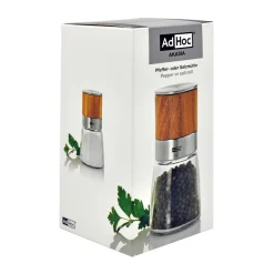 Adhoc Messer & Co. Entdecken|Kräuter & Gewürze|Pfeffer- oder Salzmühle 13,5 cm Akasia