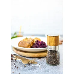 Adhoc Messer & Co. Entdecken|Kräuter & Gewürze|Pfeffer- oder Salzmühle 13,5 cm Akasia