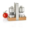 Adhoc Messer & Co. Entdecken|Kräuter & Gewürze|Pfeffer- und Salzmühle Menage 3-tlg. Minimill silber