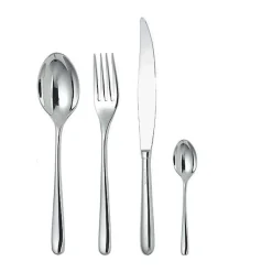 Alessi Besteck Set 6 Personen|Besteckgarnitur 24 tlg. Gabel 4 Zinken S Caccia