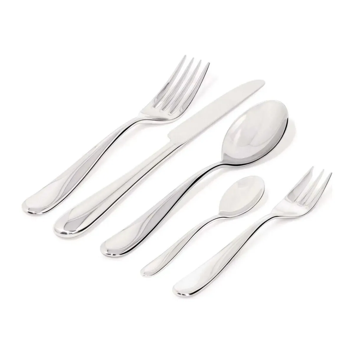 Alessi Besteck Set 6 Personen|Italienische Genüsse|Besteckgarnitur 30-tlg. Nuovo Milano