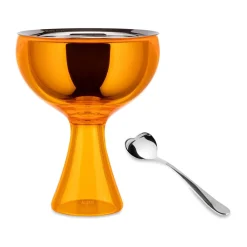 Alessi Schalen|Eisbecher mit Löffel orange Big Love