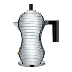 Alessi Espressokocher|Espressokanne 1 Tasse Griff schwarz Pulcina