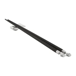 Alessi Kochwelt Entdecken|Thailändische Küche|Essstäbchen Alessandro Stick 3-tlg. Ebenholz