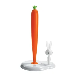 Alessi Küchenrollenständer|Küchenrollenhalter weiss H. 29,4 cm Bunny & Carrot