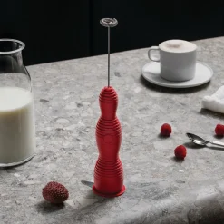 Alessi Milchaufschäumer|Milchaufschäumer Pulcina rot