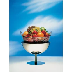 Alessi Schalen|Obstschale / Sieb. Schwarz.Fuss