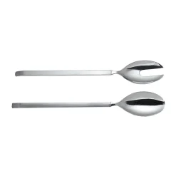 Alessi Salatbesteck|Salatbesteck 14 Edelstahl Dry mattierter Griff