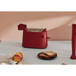 Alessi Kochwelt Entdecken|Toaster|Toaster 850 W Plissé rot