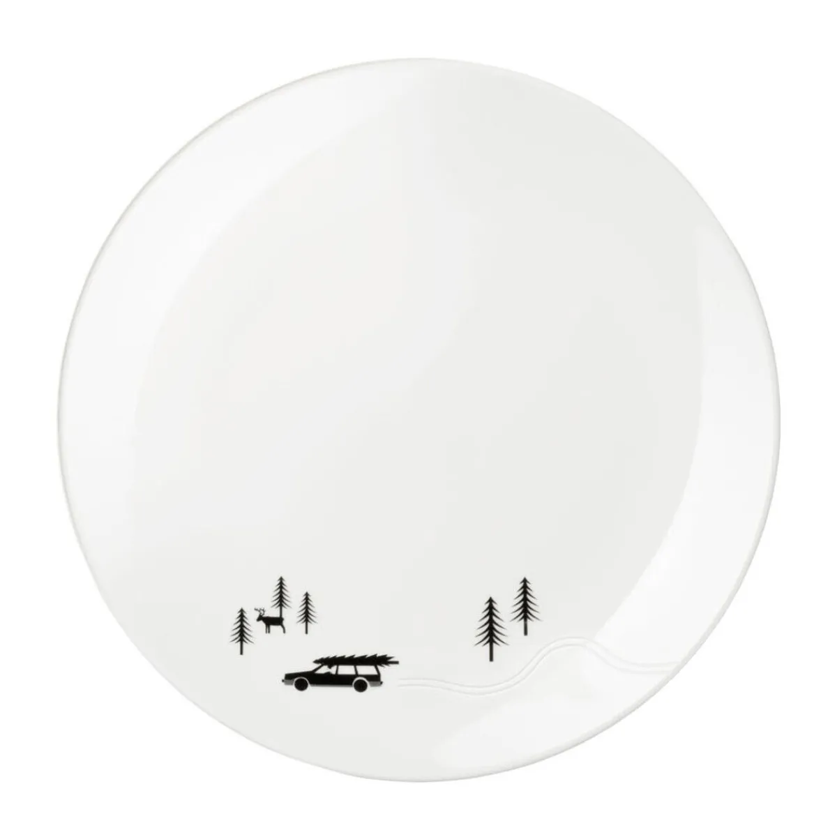 ASA Weihnachten|Dessertteller|Dessertteller 21 cm Joy Snow Tracks Skidding Xmas