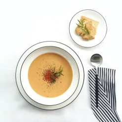 ASA Suppenteller|Pasta-/Suppen-Teller D. 22 cm A Table Ligne noir