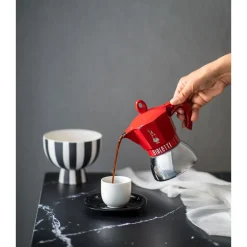 Espressokocher 4 Tassen Moka Exclusive Induction Red<Bialetti Hot