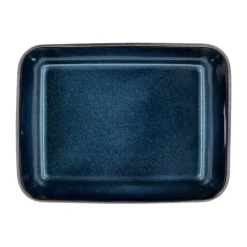 Auflaufform 28x21x8 cm schwarz/blau<Bitz Online