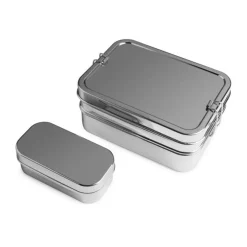 Lunchbox 3in1 Edelstahl 18x13,5x8cm<Brotzeit Online