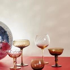 Byon Champagnergläser|Champagner-Schale 2er-Set Opacity braun