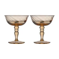 Byon Sektkelch|Coupe-Glas 2er-Set Opacity pfirsich