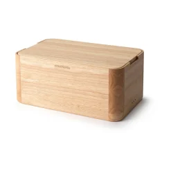 Continenta Brotkästen & Brotkörbe|Brotkasten 36x23x16 cm Gummibaum