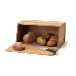 Continenta Brotkästen & Brotkörbe|Brotkasten 40x26x18,5 cm Eiche
