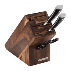 Continenta Messer & Co. Entdecken|Messerblöcke|Messerblock mit 6 Schlitzen Akazie geölt 22x9,5x2cm