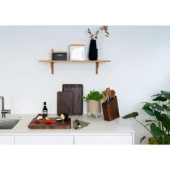 Messerblock m. flex. Einsatz/Behälter Walnuss 31x8x24,5cm<Continenta Outlet