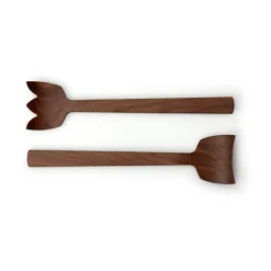 Continenta Salatbesteck|Essentials|Salatbesteck 30,5cm Tulip Walnuss