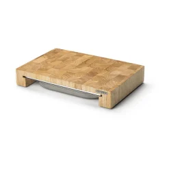 Continenta Schneidebretter Aus Holz|Schneidebrett mit Schublade 39x27x6 cm Stirnholz