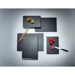 Continenta Schneidebretter Aus Holz|Fermentieren|Schneidebrett 24x16x1 cm Duracore schwarz