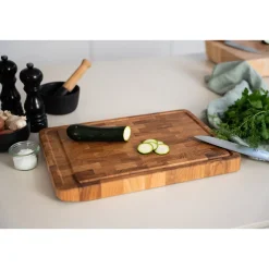 Tranchierbrett 42x29x3 cm Eiche Stirnholz<Continenta Clearance