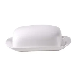 Dibbern Butterdosen|Butterdose Bone China weiss