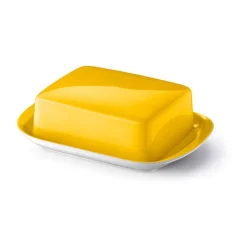 Butterdose 2-tlg. Solid Color Sonnengelb<Dibbern New