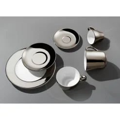Dibbern Kaffeeuntertassen|Kaffee-Untertasse 14 cm Solid Color Platin