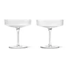ferm LIVING Champagnergläser|Bestseller|Champagnerschale 2er-Set Ripple klar