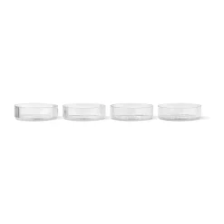 ferm LIVING Schüsseln|Bestseller|Servierschüsseln 12,2 cm 4er-Set Ripple klar