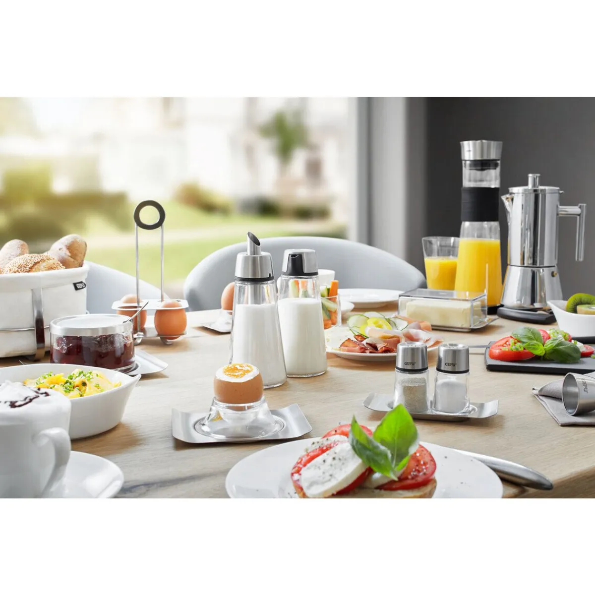 Salz- und Pfefferstreuer-Set 3-tlg. Brunch mehrfarbig<Gefu Discount