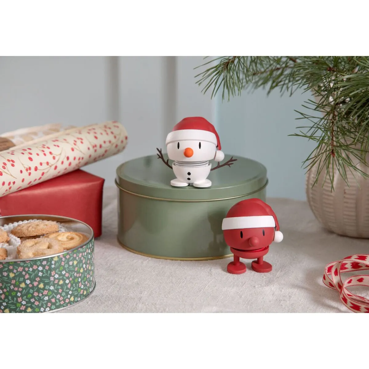 Hoptimist Weihnachtsdekoration|Santa Bumble S 7 cm Soft Red