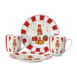 Hutschenreuther Geschirrsets 2 Personen|Weihnachten|Geschirr-Set 4-tlg. Christmas Love Red