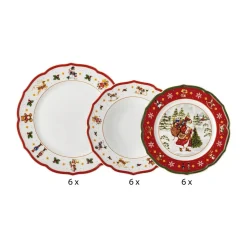Teller-Set 18-tlg. Happy Wintertime Red<Hutschenreuther Best