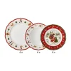 Teller-Set 18-tlg. Happy Wintertime Red<Hutschenreuther Clearance