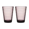 Iittala Wassergläsersets|Trinkglas 2er-Set 0,33 l Aino Aalto Violett