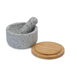 Mörser granit mit Bambusdeckel Dash<Joseph Joseph
