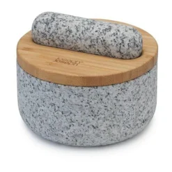 Joseph Joseph Salat Zubehör|Mörser granit mit Bambusdeckel Dash