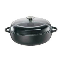 Bauernpfanne mit Glasdeckel 28 cm Provence schwarz<Küchenprofi Hot