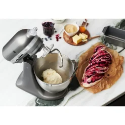 Küchenmaschine 4,8 l 300 W Artisan Premium Medaillon Silber<KitchenAid New