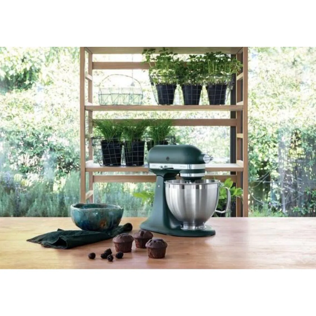 KitchenAid Brotbacken|Bestseller|Küchenmaschine 4,8 l 300 W Artisan Premium Pebbled Palm