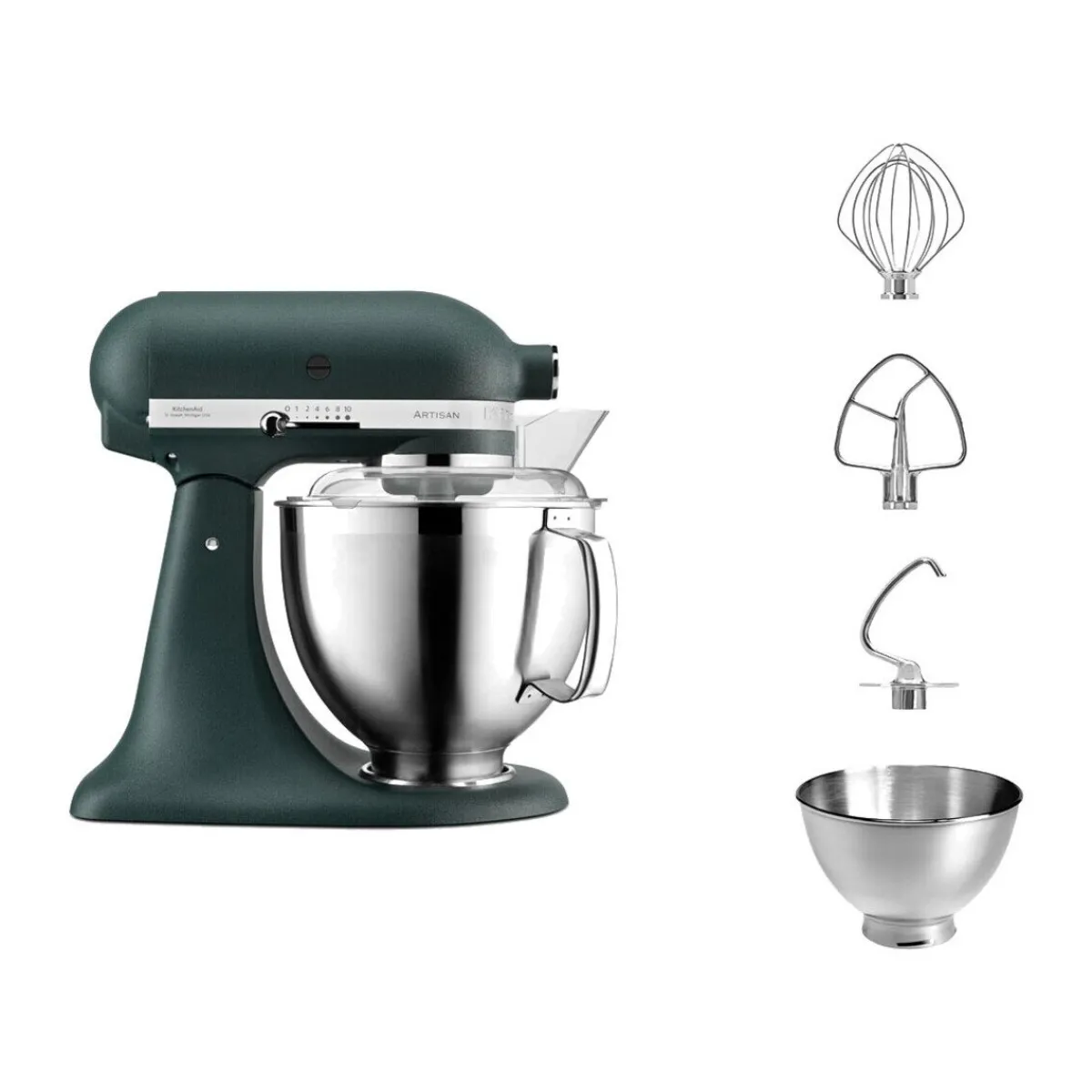 KitchenAid Brotbacken|Bestseller|Küchenmaschine 4,8 l 300 W Artisan Premium Pebbled Palm