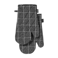 Ofenhandschuh 2er-Set Eco Check anthrazit<Ladelle Outlet
