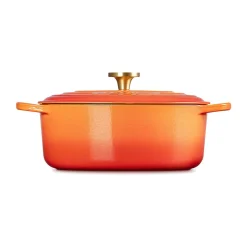 Le Creuset Bräter|20 Jahre Tischwelt|Bräter mit Deckel 29 cm Signature Limited Edition Flamme Dorée