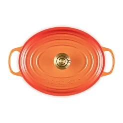 Le Creuset Bräter|20 Jahre Tischwelt|Bräter mit Deckel 29 cm Signature Limited Edition Flamme Dorée
