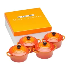 Mini Cocotte 4er Set ofenrot<Le Creuset