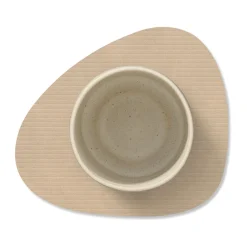 Glasuntersetzer 11x13 cm Curve Corduroy sand<LINDDNA Hot